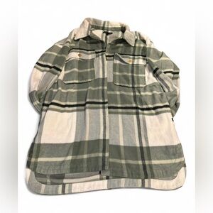 Banana Republic Green and White Striped jacket